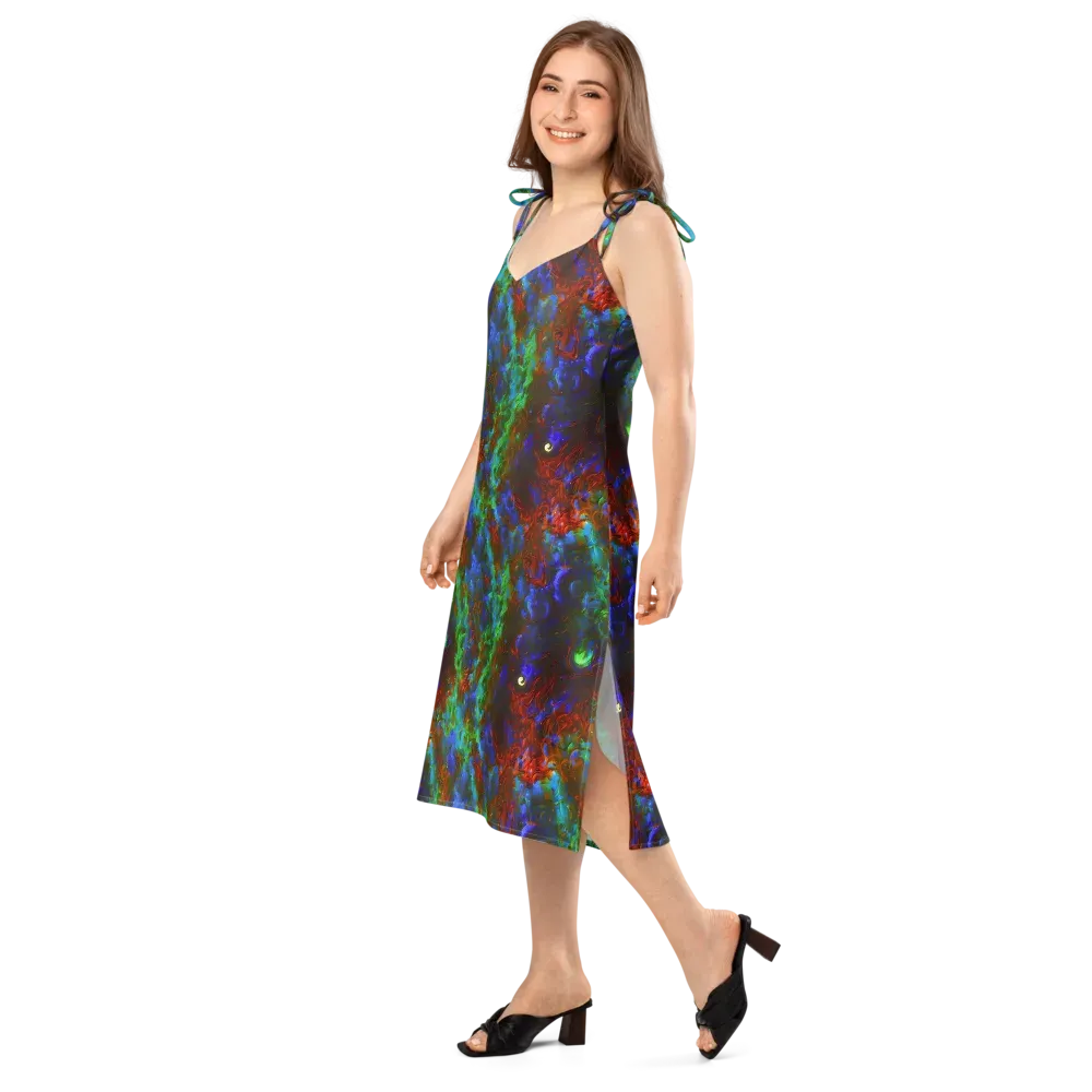 Prismatic Flame on Slip Dress — Left Front