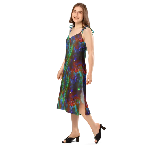 Prismatic Flame on a Slip Dress