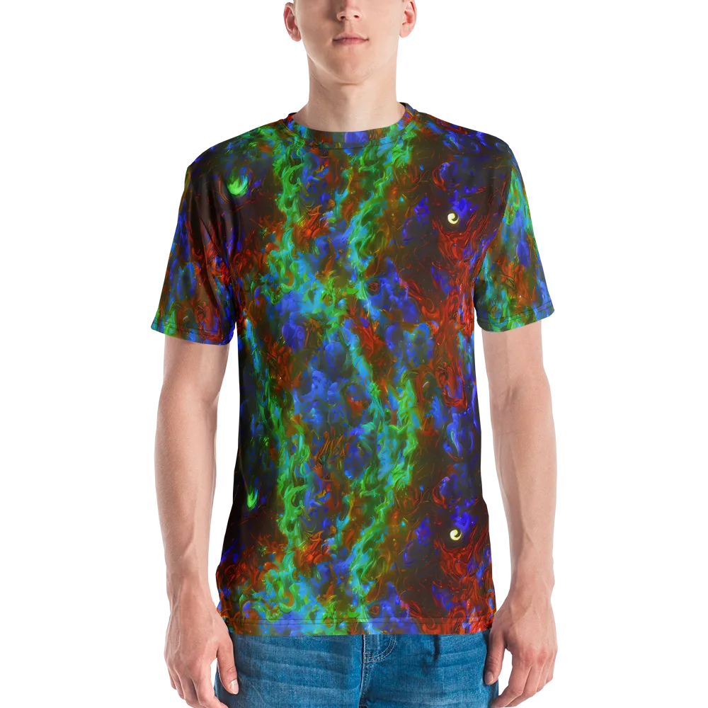 Prismatic Flame on Men's Crew Neck T-Shirt — Front