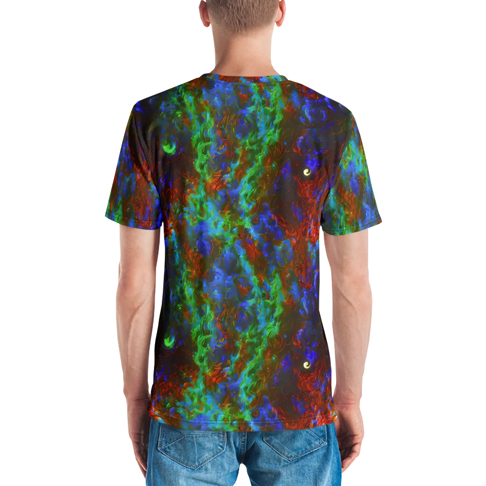 Prismatic Flame on Men's Crew Neck T-Shirt — Back