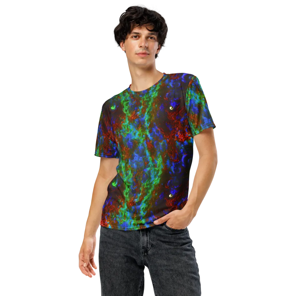 Prismatic Flame on Men's Crew Neck T-Shirt — Front