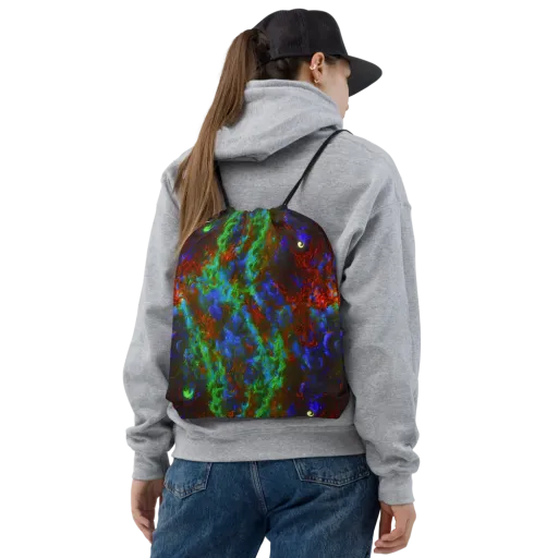 Prismatic Flame on a Drawstring Bag