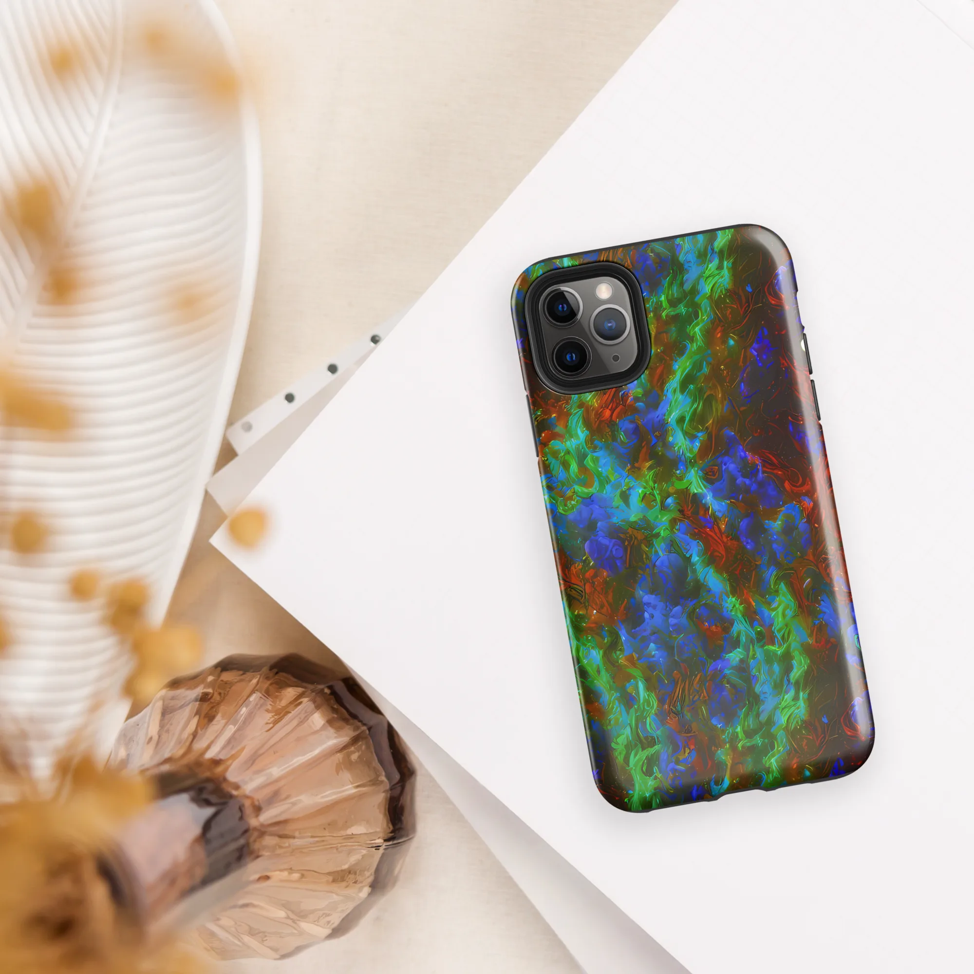 Prismatic Flame on Tough Case for iPhone® — Front