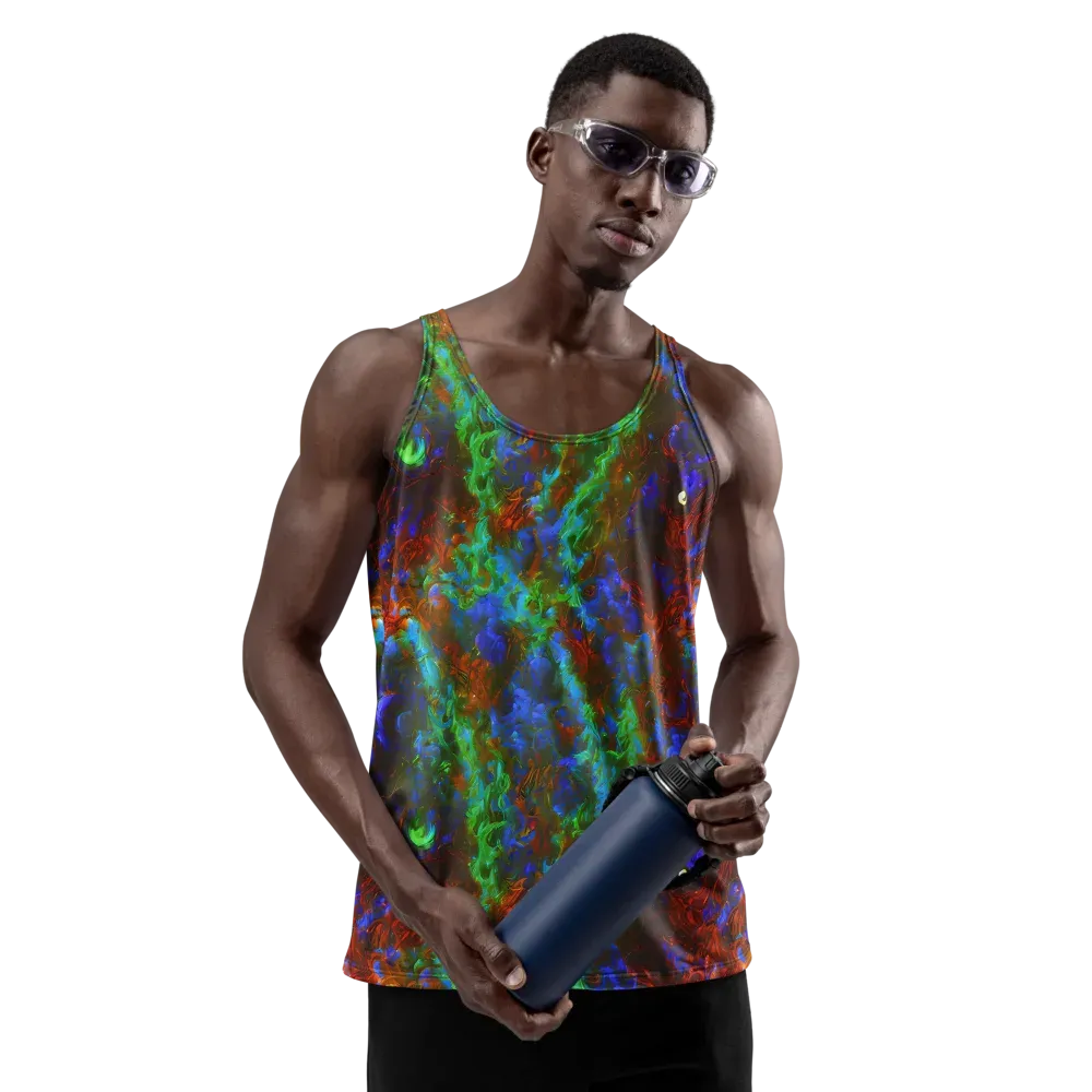 Prismatic Flame on Men's Tank Top — Front