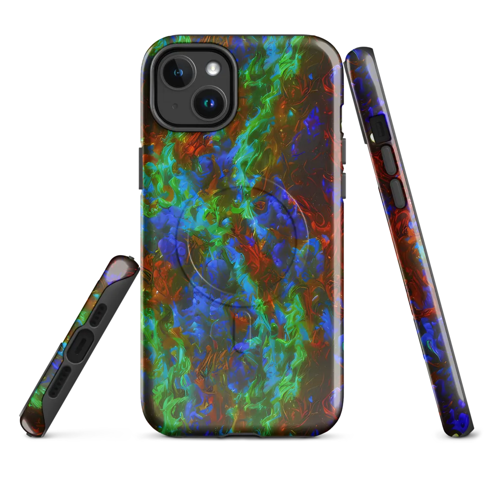 Prismatic Flame on MagSafe Tough Case for iPhone® — Front