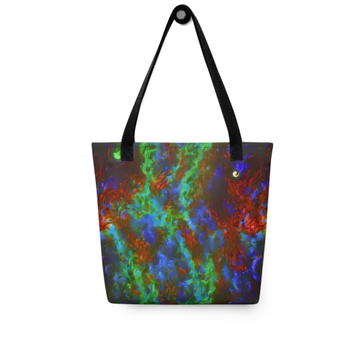 Prismatic Flame on a Tote Bag