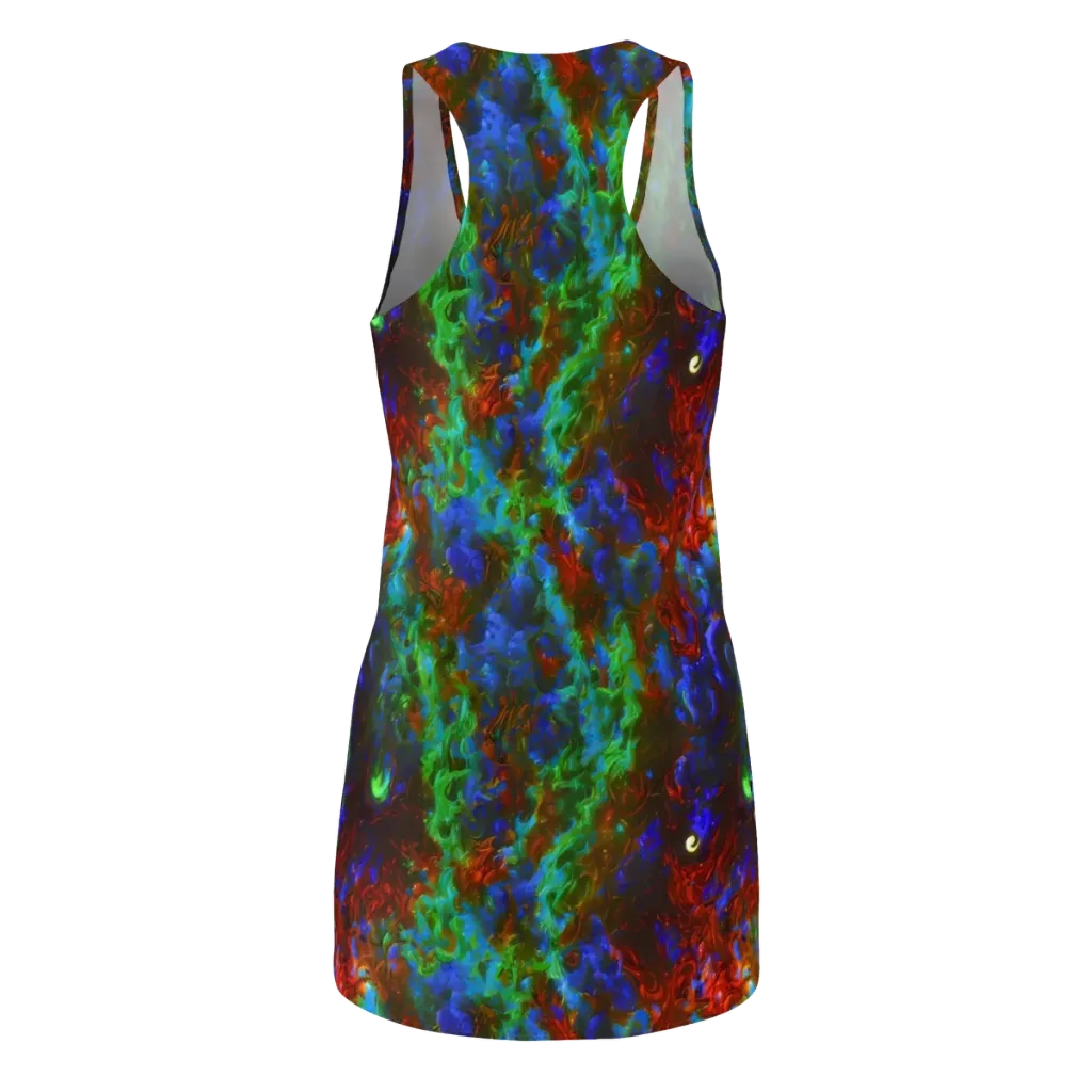 Prismatic Flame on Racerback Dress — Back