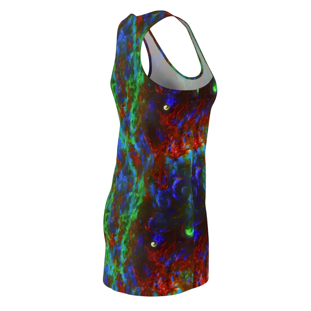 Prismatic Flame on Racerback Dress — Back Side