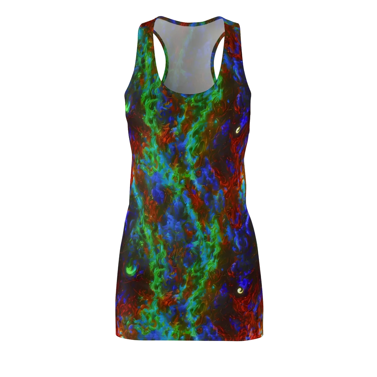 Prismatic Flame on Racerback Dress — Front