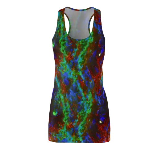 Prismatic Flame on a Racerback Dress