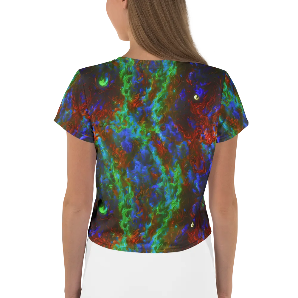 Prismatic Flame on Crop Tee — Back