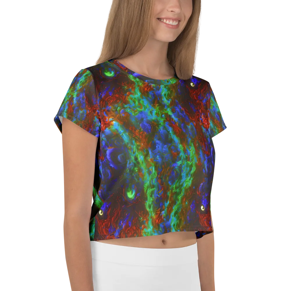 Prismatic Flame on Crop Tee — Right