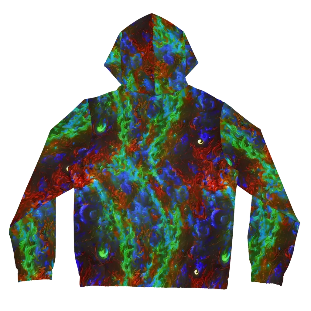 Prismatic Flame on Women's Full-Zip Hoodie — Back