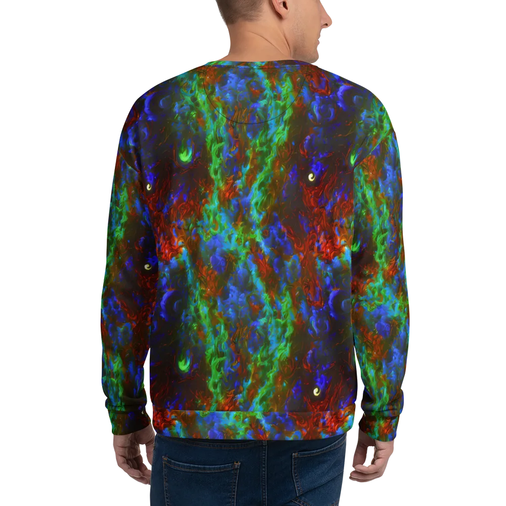 Prismatic Flame on Sweatshirt — Back