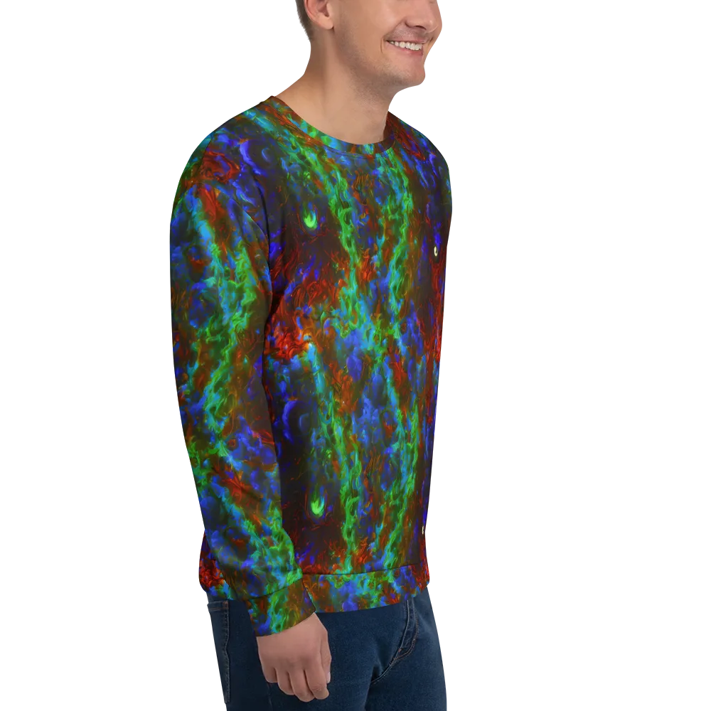 Prismatic Flame on Sweatshirt — Right Front