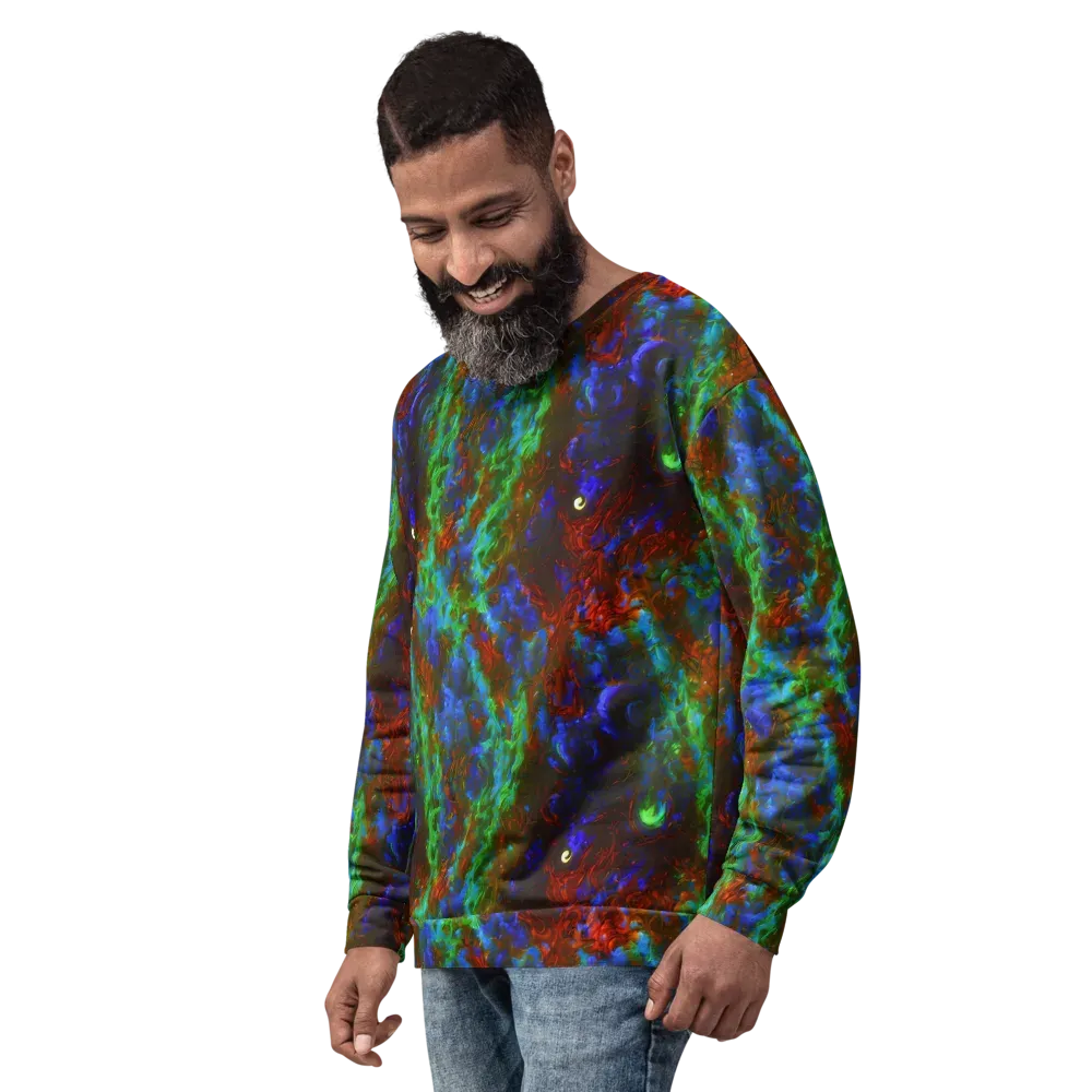 Prismatic Flame on Sweatshirt — Left Front