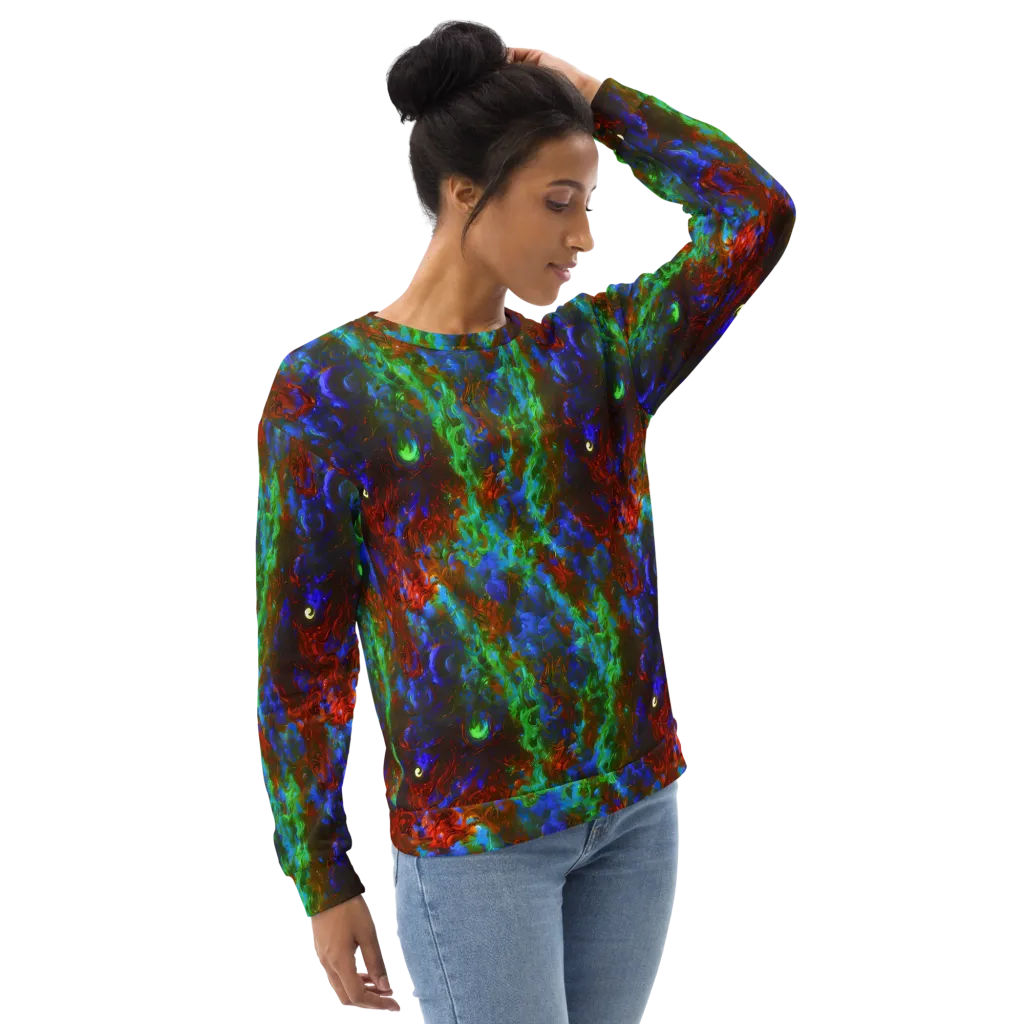 Prismatic Flame on Sweatshirt — Right Front
