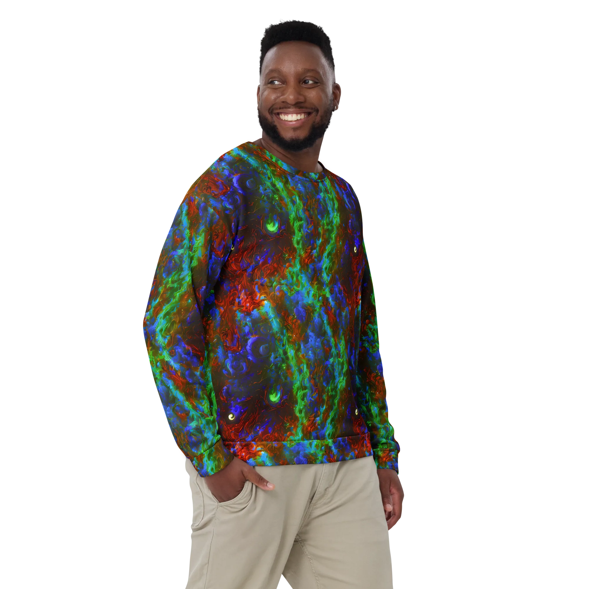 Prismatic Flame on Sweatshirt — Front