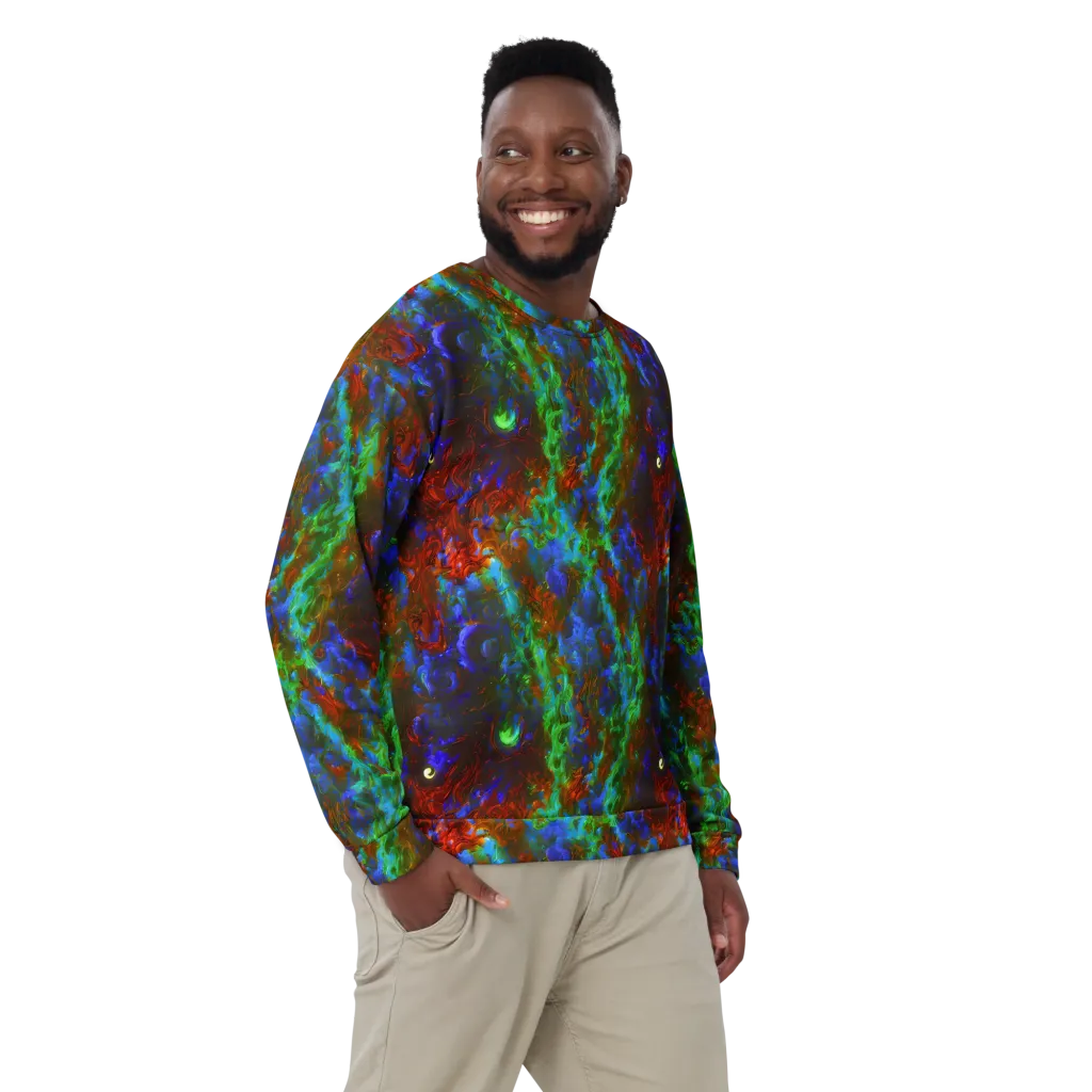 Prismatic Flame on Sweatshirt — Front