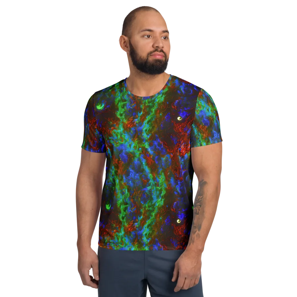 Prismatic Flame on Men's Athletic T-Shirt — Front