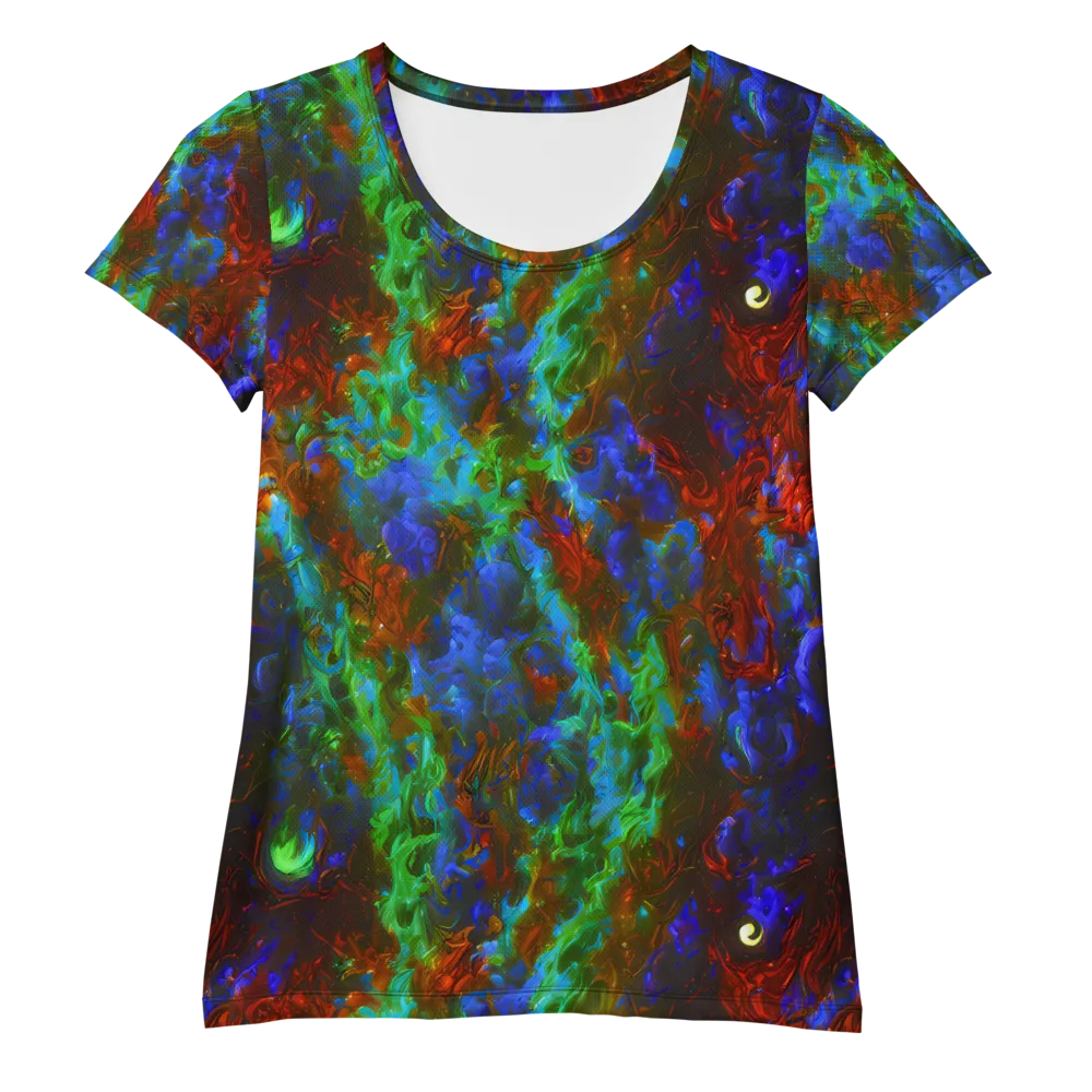Prismatic Flame on Women's Athletic T-Shirt — Front