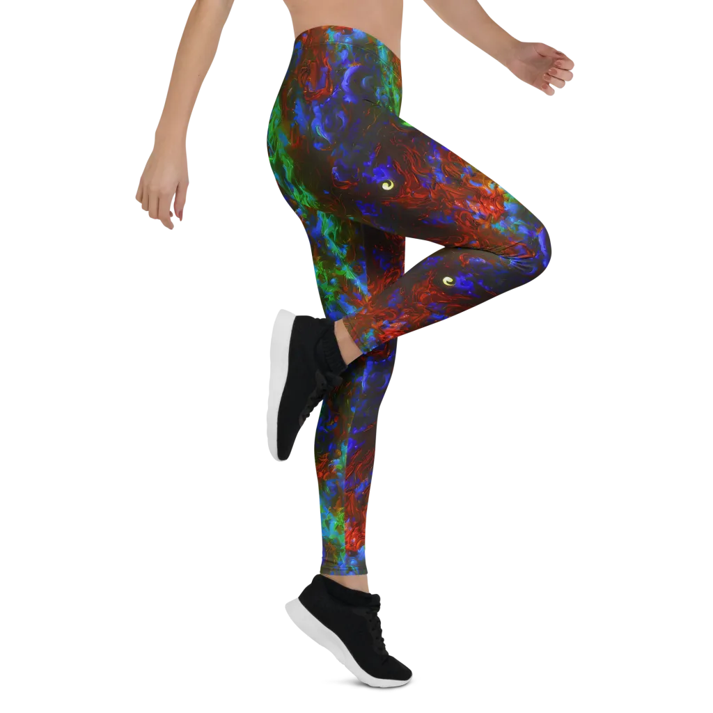 Prismatic Flame on Leggings — Right