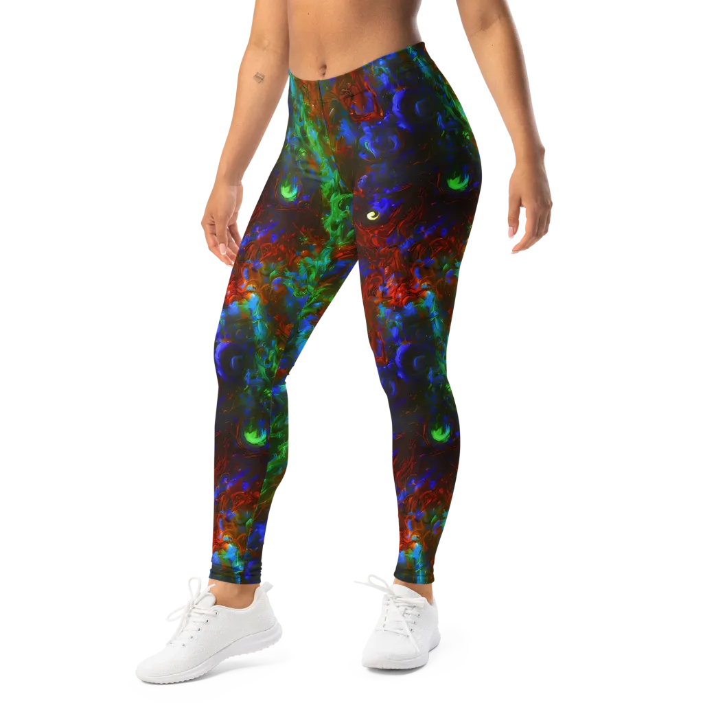 Prismatic Flame on Leggings — Left Front
