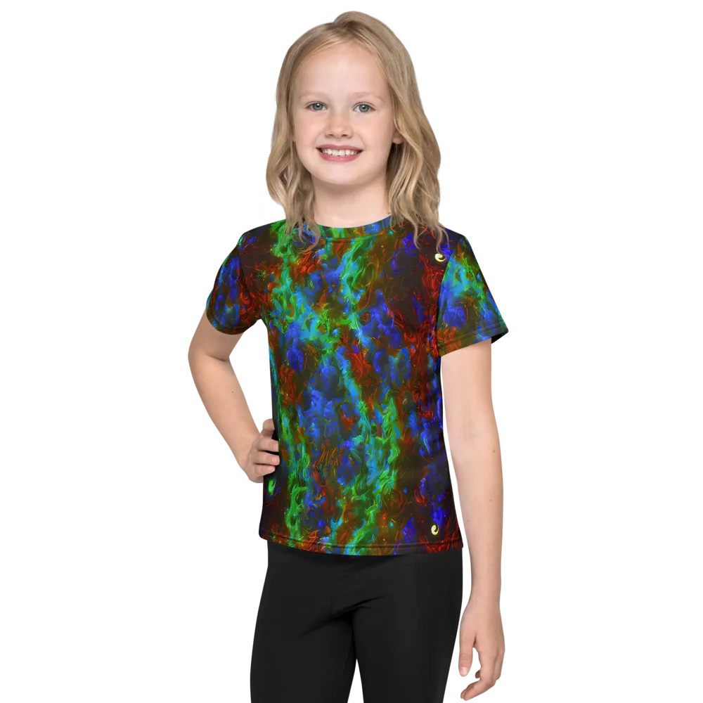 Prismatic Flame on Kids Crew Neck T-Shirt — Front
