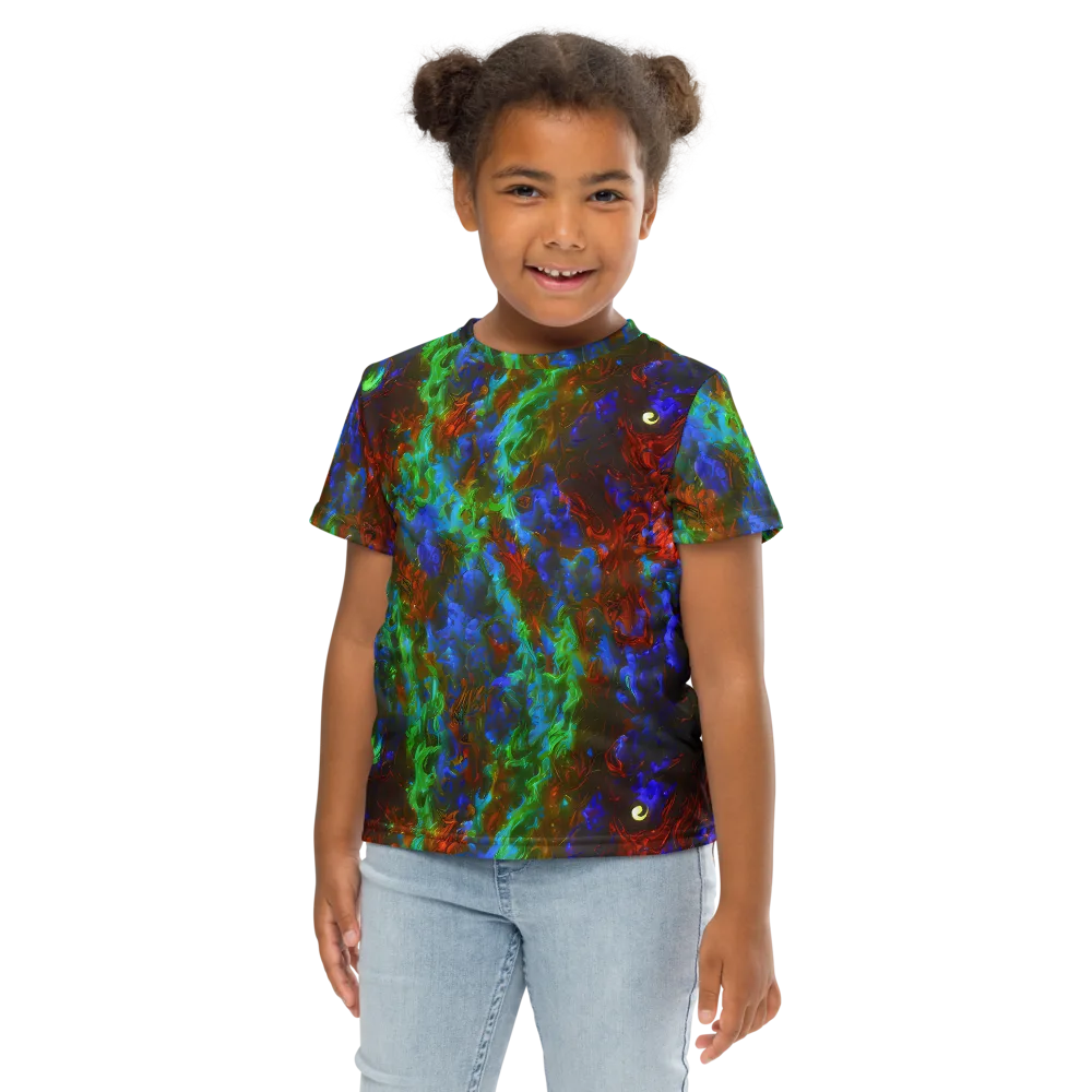 Prismatic Flame on Kids Crew Neck T-Shirt — Front