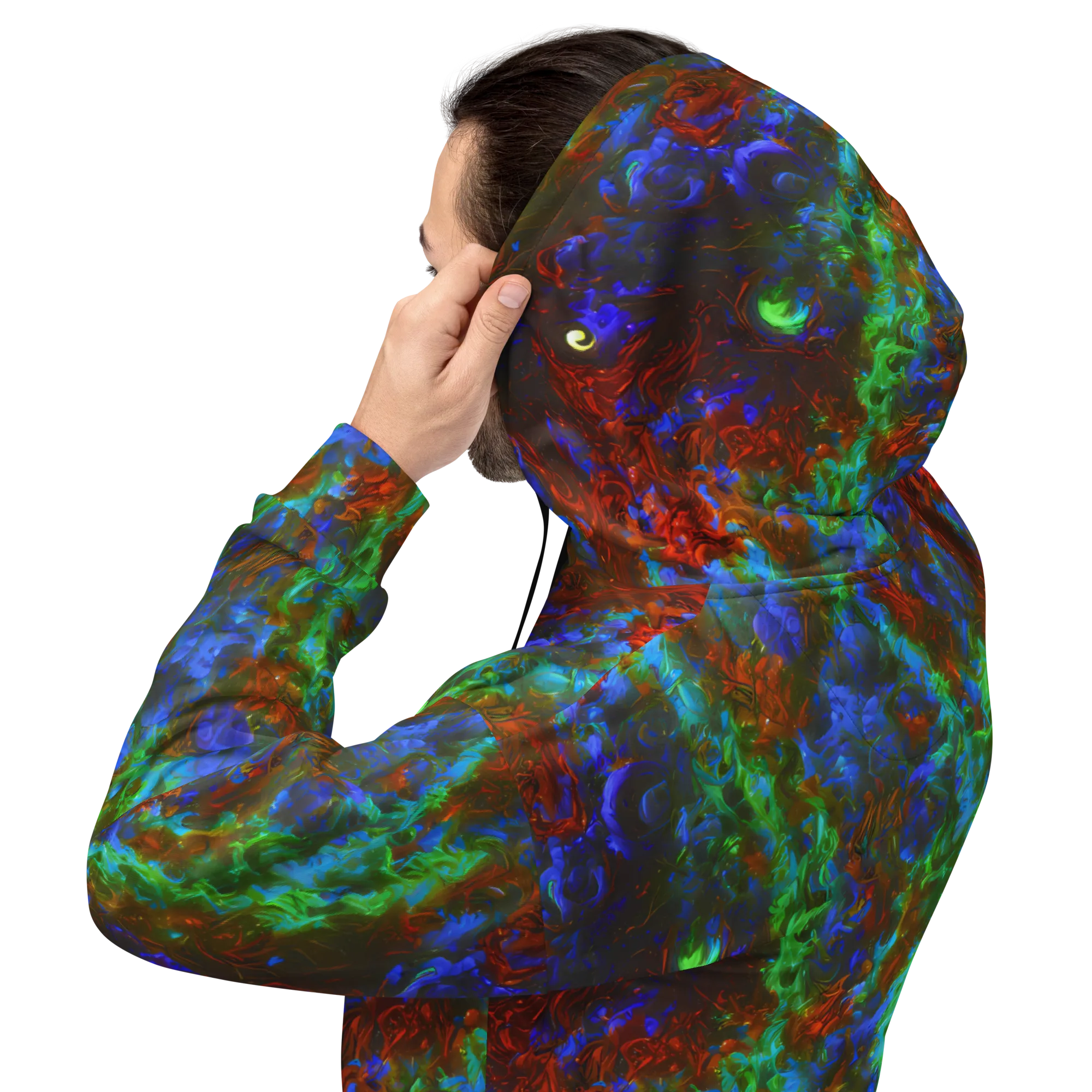 Prismatic Flame on Hoodie — Back