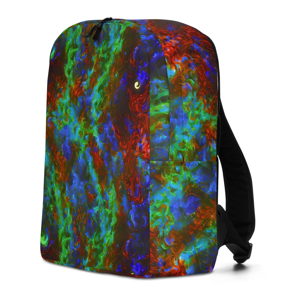 Prismatic Flame on Minimalist Backpack — Left