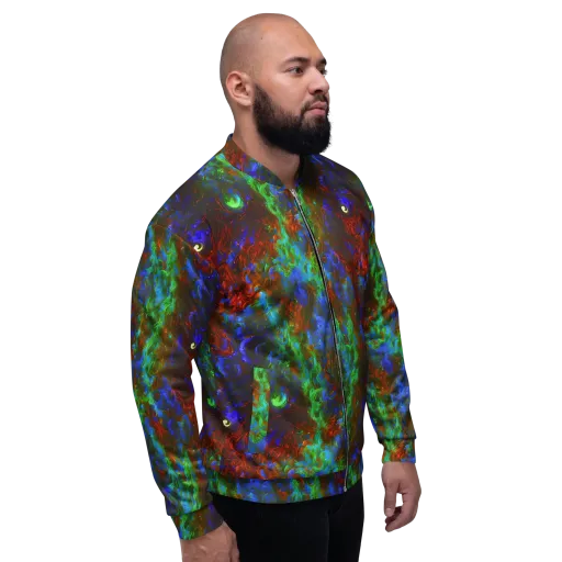 Prismatic Flame on a Bomber Jacket