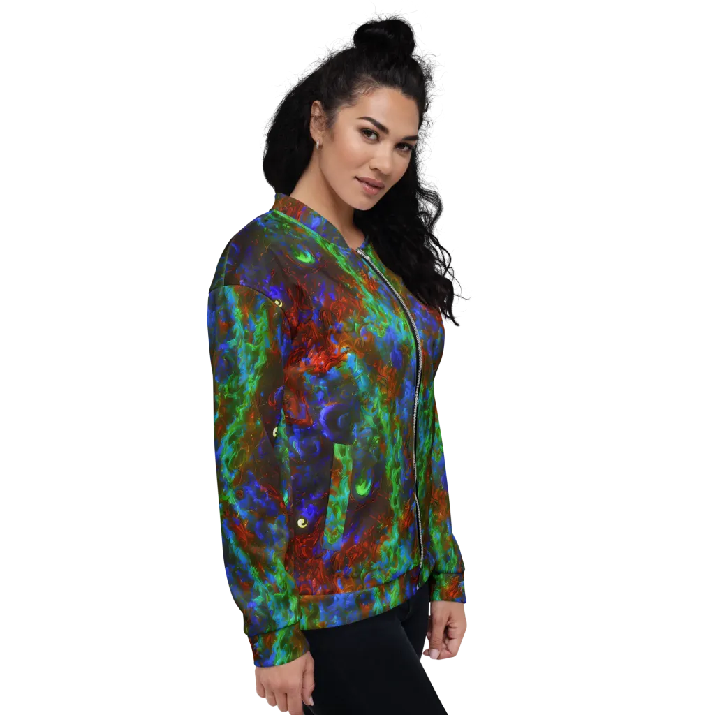 Prismatic Flame on Bomber Jacket — Right