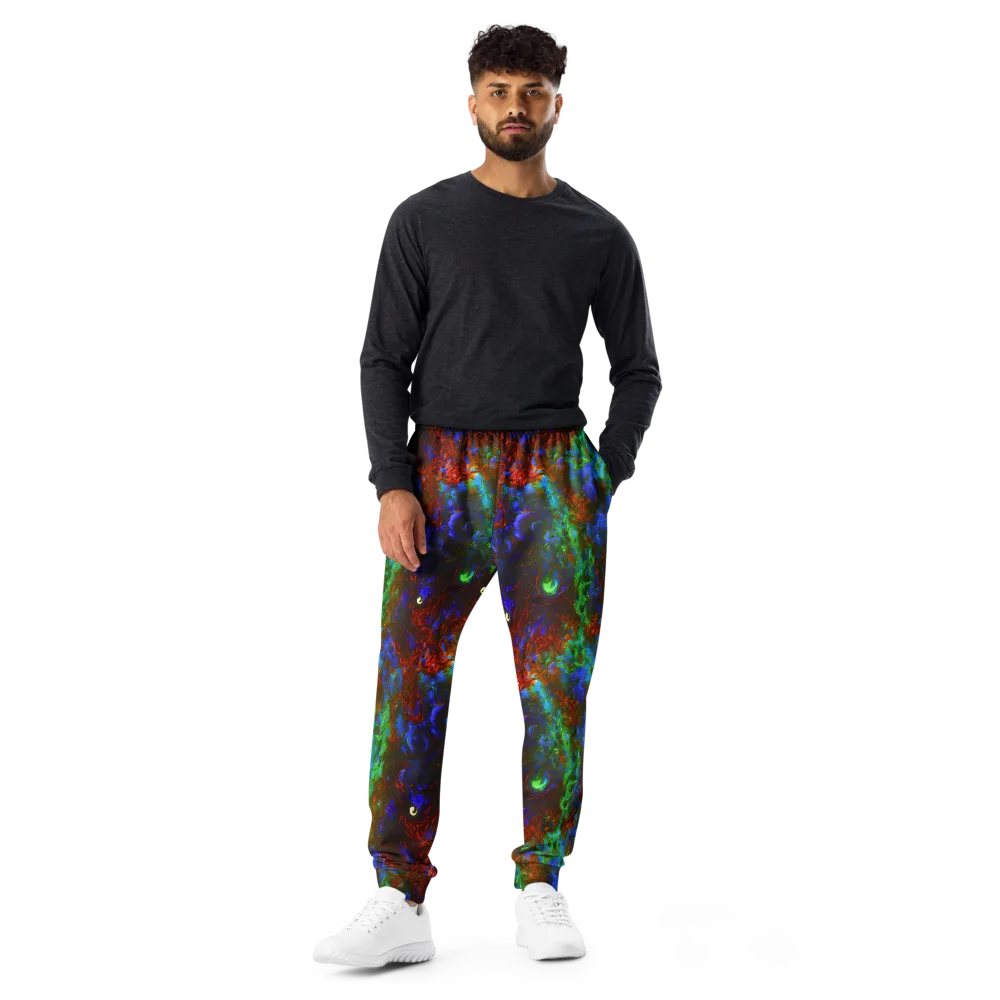Prismatic Flame on Men's Joggers — Front