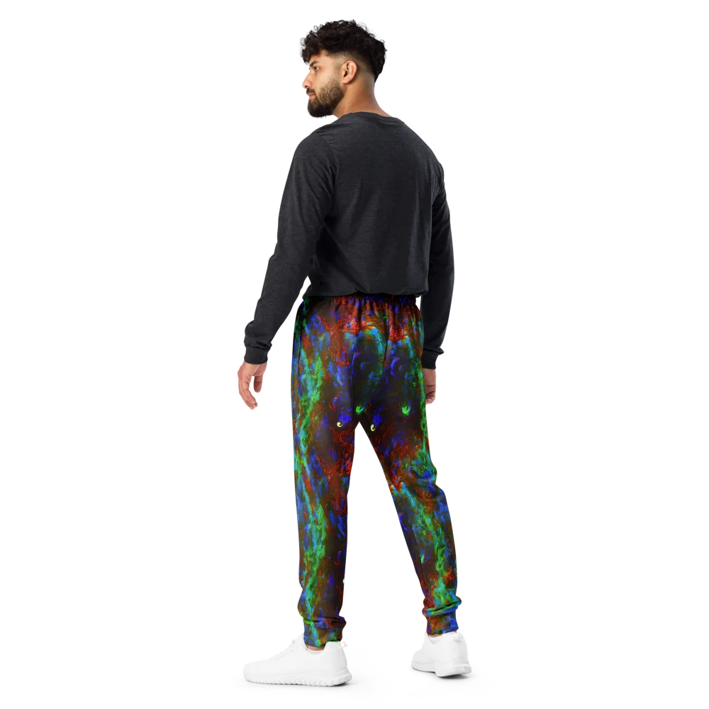 Prismatic Flame on Men's Joggers — Back