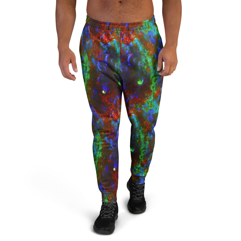 Prismatic Flame on Men's Joggers — Front
