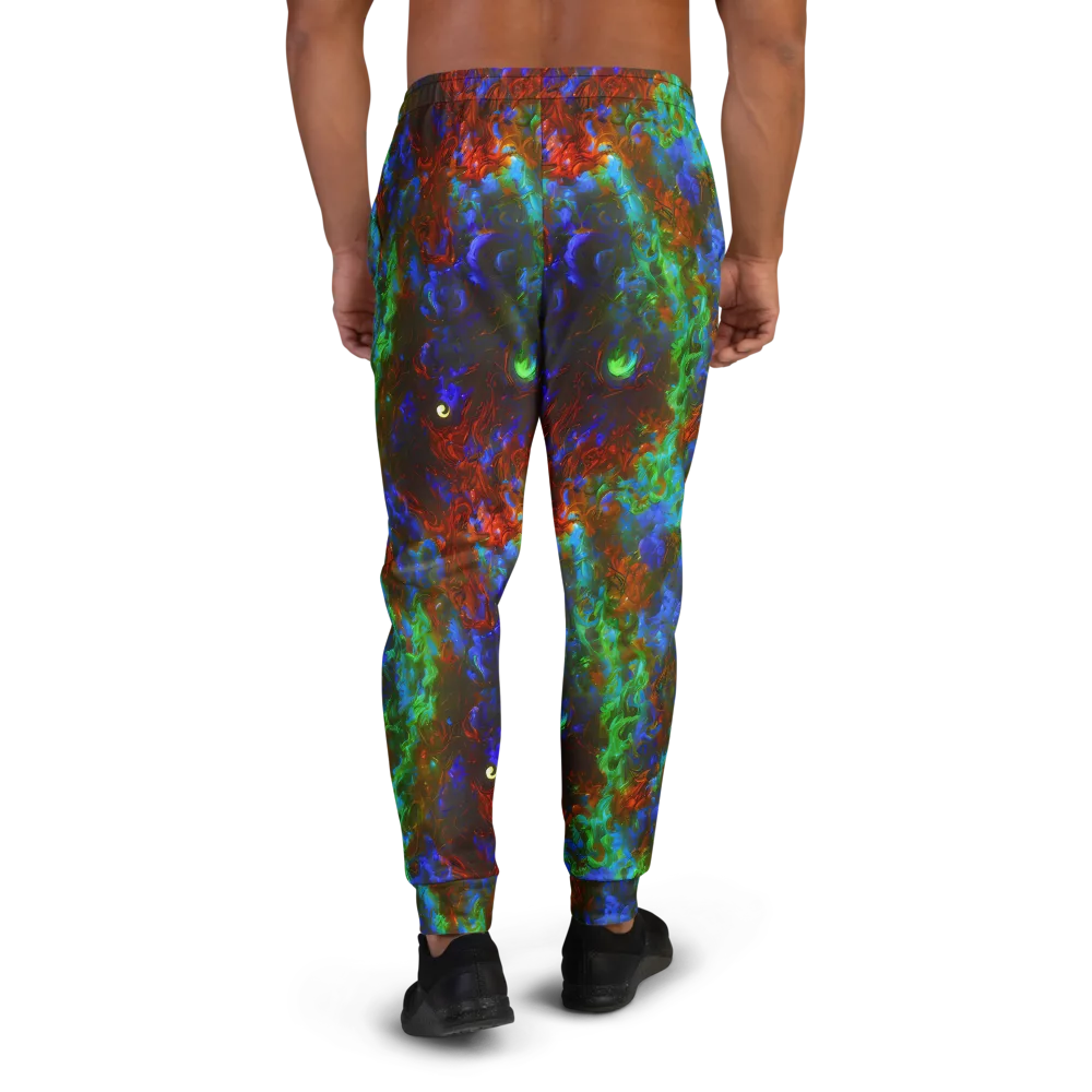 Prismatic Flame on Men's Joggers — Back