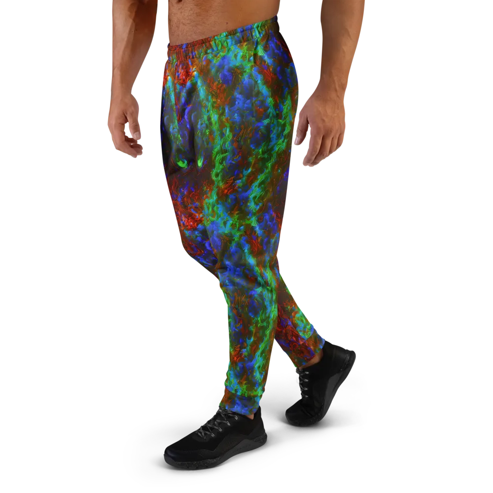 Prismatic Flame on Men's Joggers — Left
