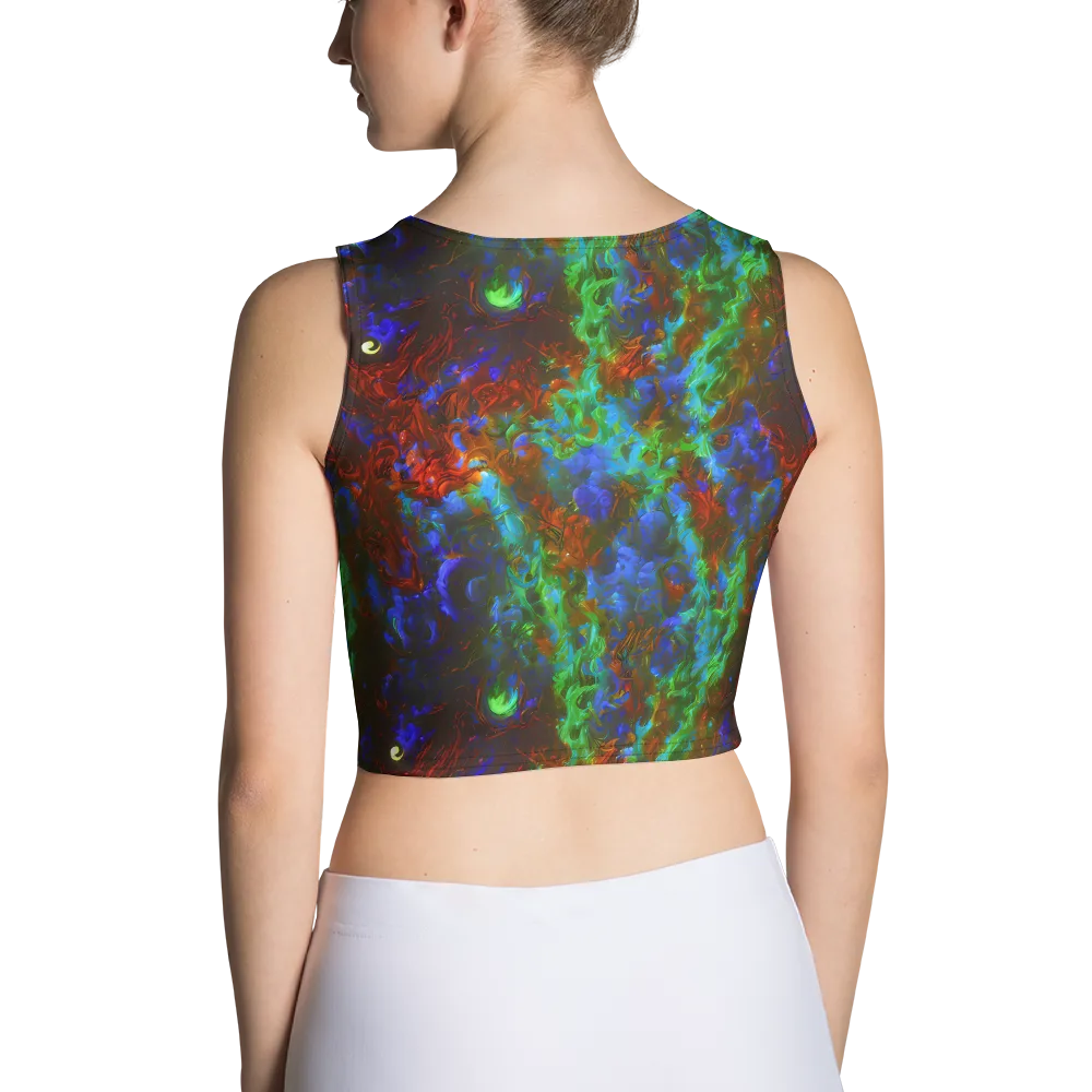 Prismatic Flame on Crop Top — Back