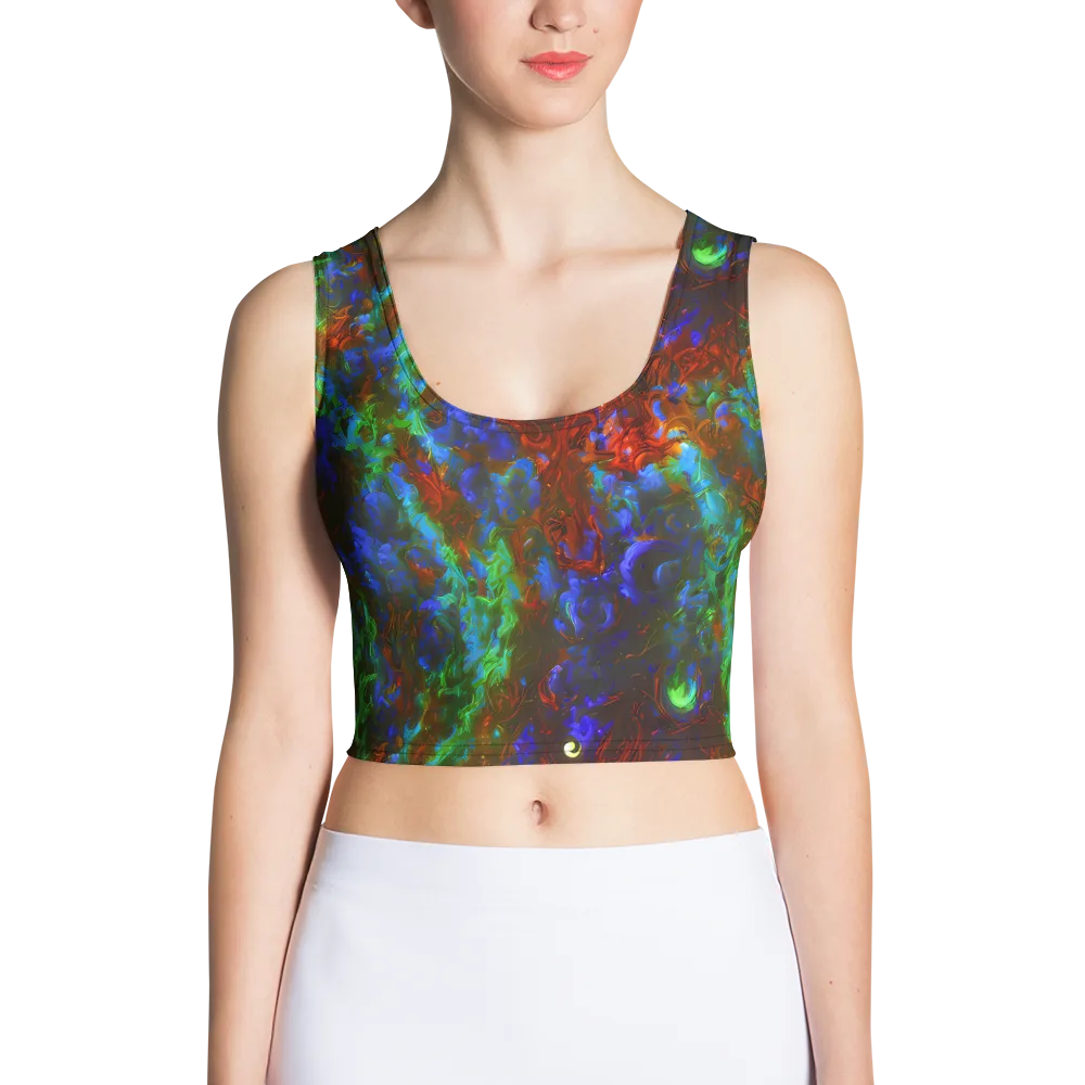 Prismatic Flame on Crop Top — Front