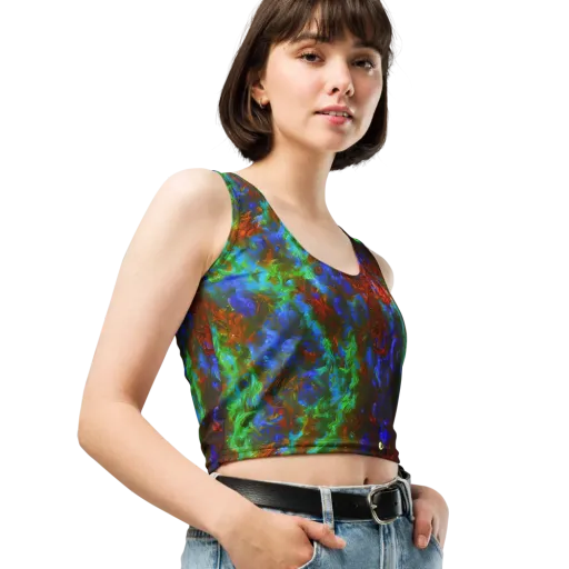 Prismatic Flame on a Crop Top