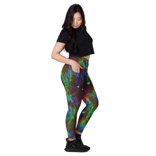 Prismatic Flame on a Leggings with Pockets