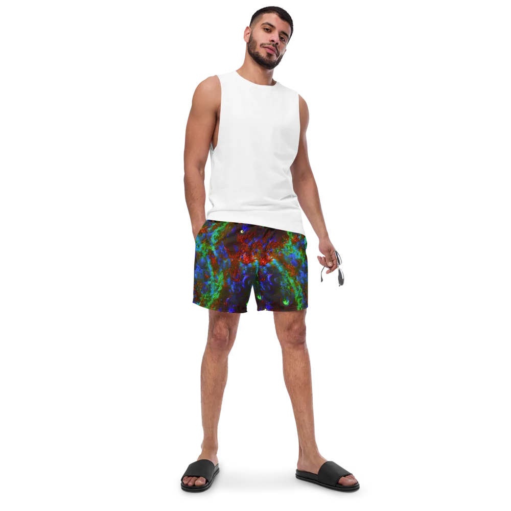 Prismatic Flame on Swim Trunks — Front