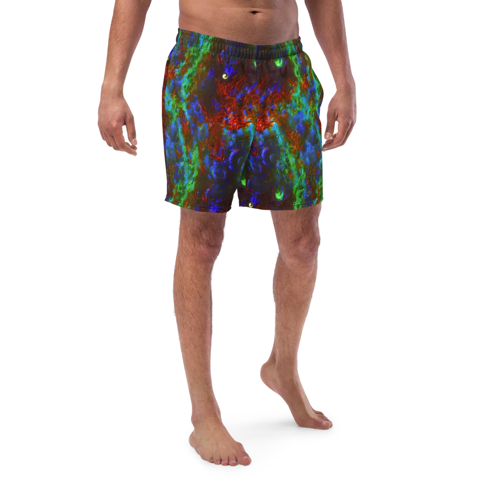 Prismatic Flame on Swim Trunks — Front