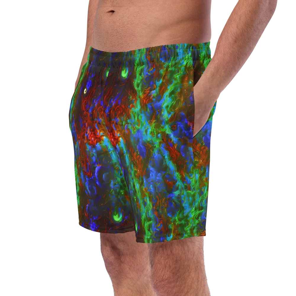 Prismatic Flame on Swim Trunks — Left Front