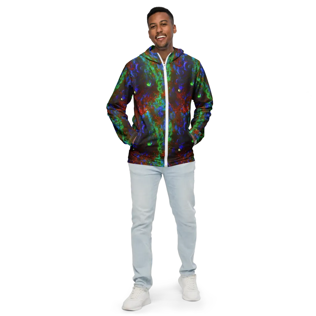 Prismatic Flame on Men's Windbreaker — Front