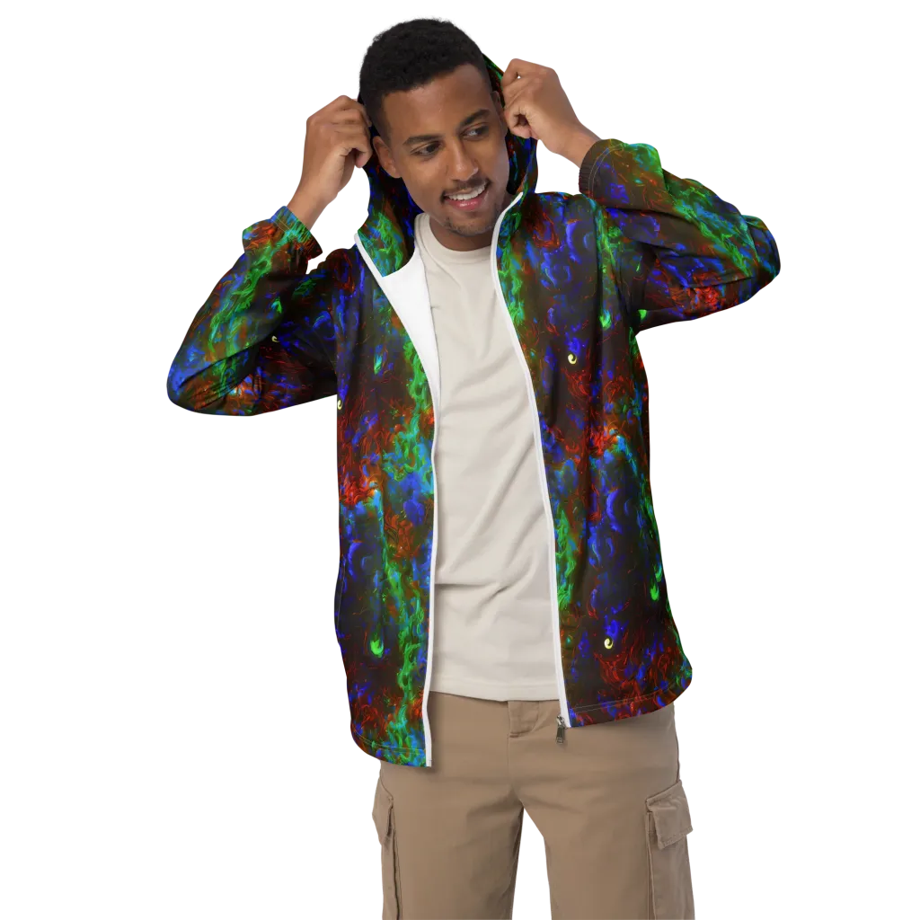 Prismatic Flame on Men's Windbreaker — Front