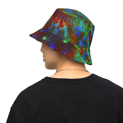 Prismatic Flame on a Reversible Bucket Hat