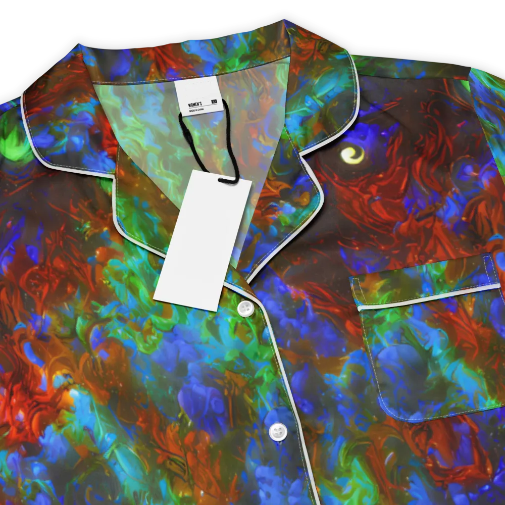 Prismatic Flame on Women's Short Sleeve Pajama Top — Product details