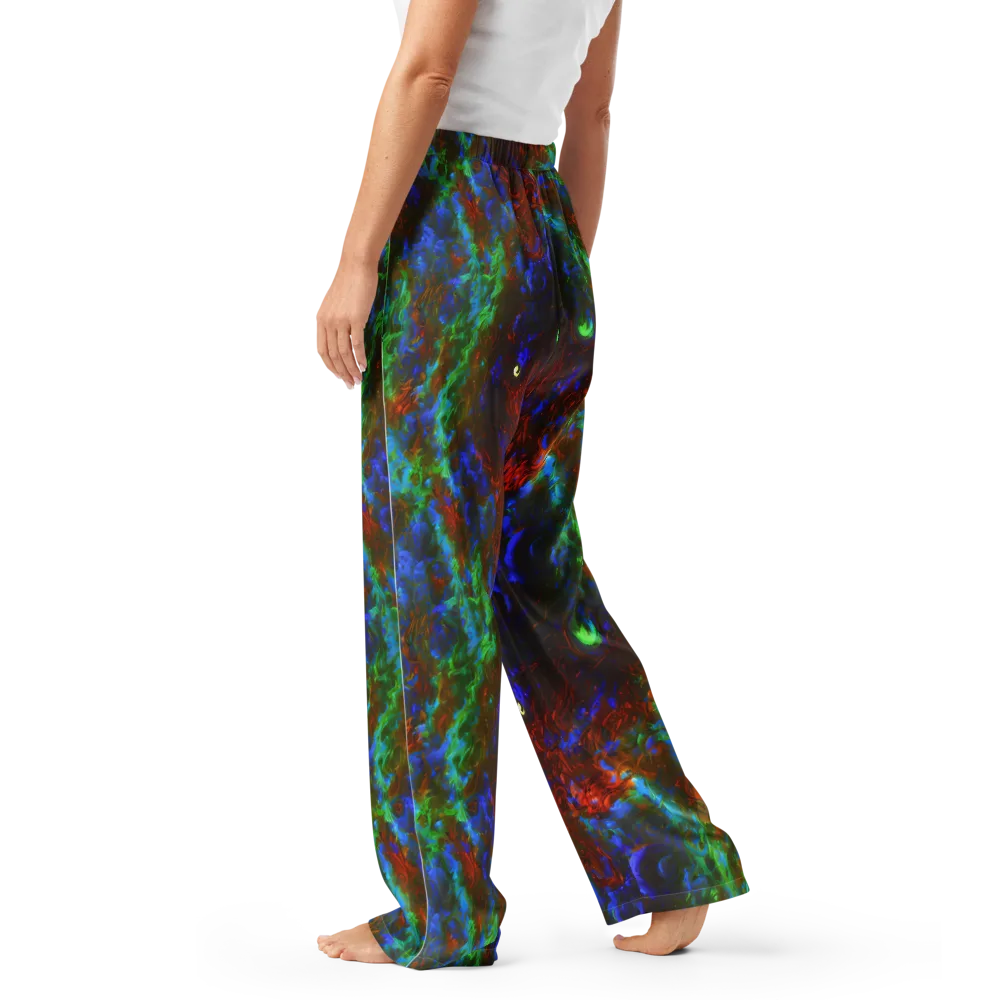 Prismatic Flame on Women's Pajama Pants — Left